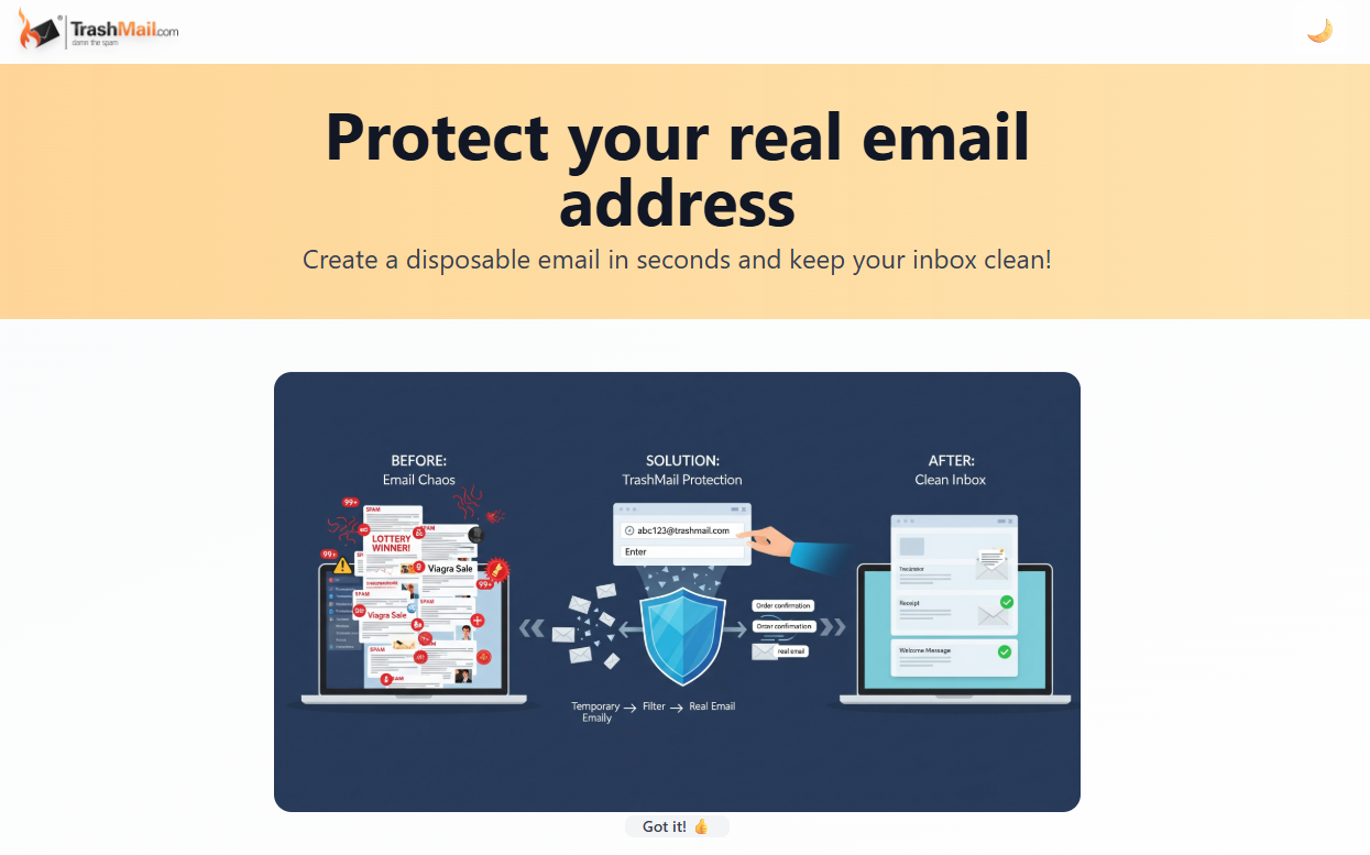 Comparison: TrashMail vs Dispel Inbox